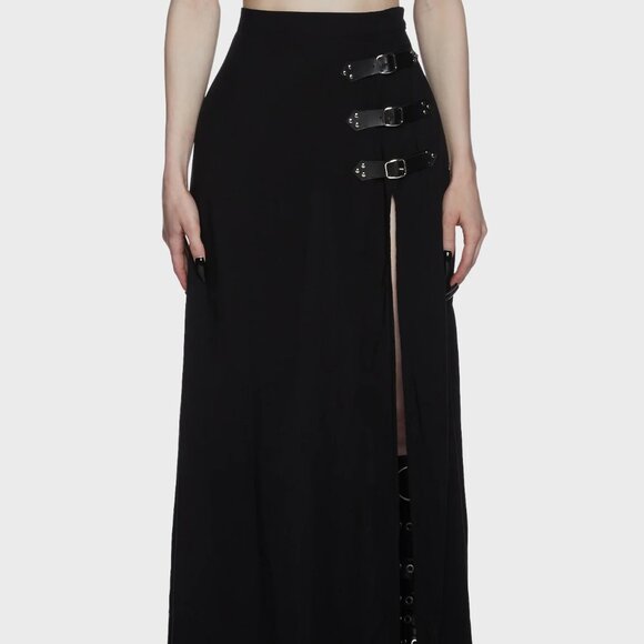 Widow Dolls Kill Twilight Doom Maxi Skirt Black Medium - Picture 4 of 6